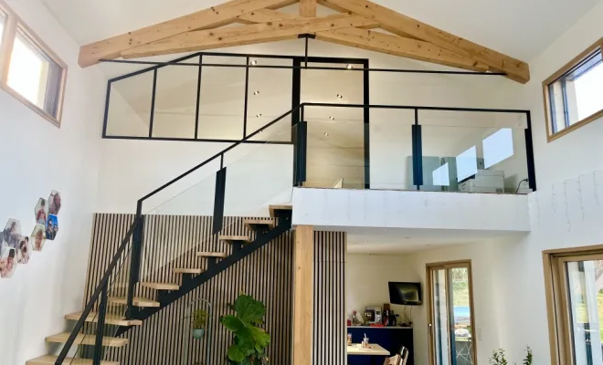 Verrière sur mesure avec porte verrière intégrée, Vienne, DELORME METALLERIE